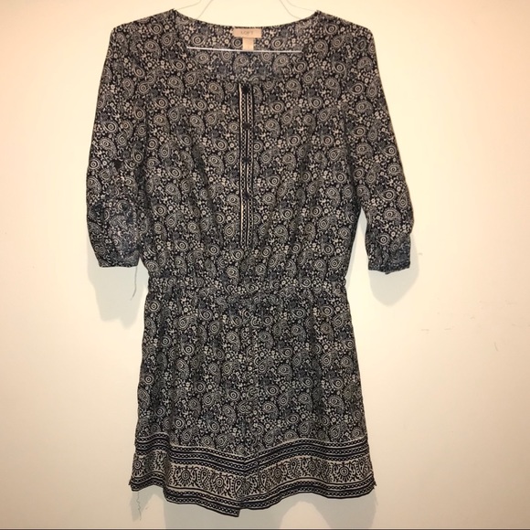 LOFT Navy Paisley Romper - Picture 3 of 8